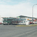 Austurleið-SBS coaches transferring passengers at Hella on services to Reykjavík. Dark red 502 going through, green 503 feeder from Ϸorsmork - 22 July 2002 (1715) (490-15)