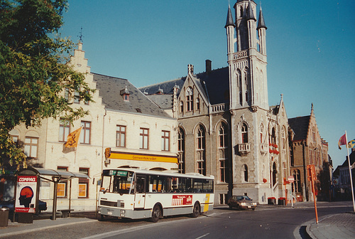 De Lijn contractor - Gruson Autobus 357131 (4330 P) in Poperinge - 5 Aug 1996