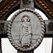 Romania, Maramureș, Wooden Carved Icon in the  Moisei Monastery of the Assumption of the Virgin