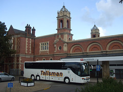 DSCF9276 Talisman Coachlines BU14 SYE at Bury St. Edmunds Railway Station - 18 Aug 2017