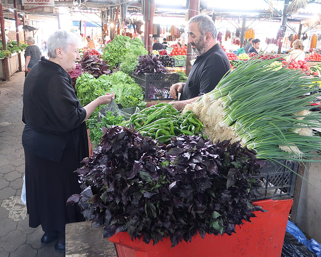 Greens and purples