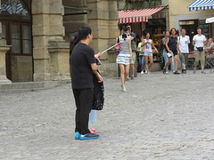 selfie auf dem Marktplatz