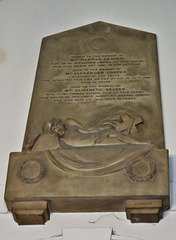 st michael cornhill, london (24)c19 tomb of hannah cooper +1830 with sleeping cherub by w groves