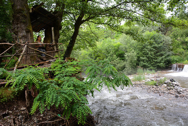 Bulgaria, The Park of Bachinovo in Blagoevgrad, Observing the River of Bistritsa from a Cozy Shelter