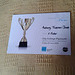 Tony's award certificate