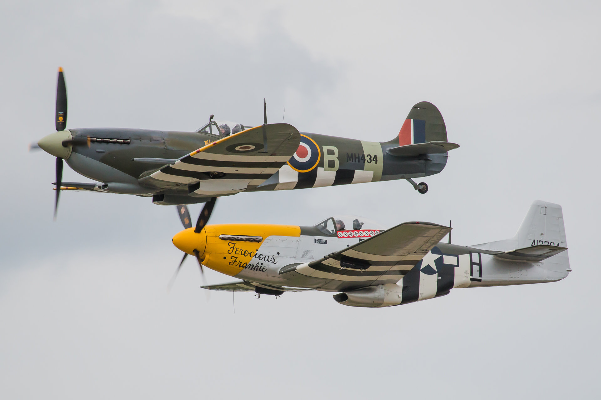 P-51D Mustang and Spitfire Mk. IX