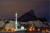 Ibrahim-Moschee vor dem Fels von Gibraltar