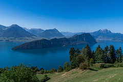 Mit der Zahnradbahn auf die Rigi - Blick auf den Vierwaldstädter See Mit der Zahnradbahn auf die Rigi - Blick auf den Vierwaldstädter See