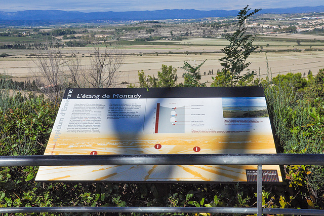 Maquette explicative, en grand, de l'étang de montady