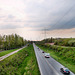 Die B227 von der Mechtenbergbrücke aus (Gelsenkirchen-Rotthausen) / 14.04.2022