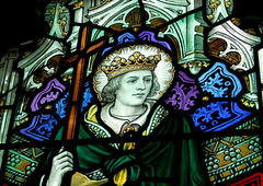 Detail of War Memorial Window, St Oswald's Church, Osmotherley, North Yorkshire