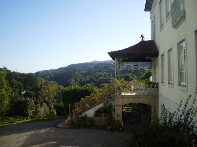 Stairs and porch of manor-house.