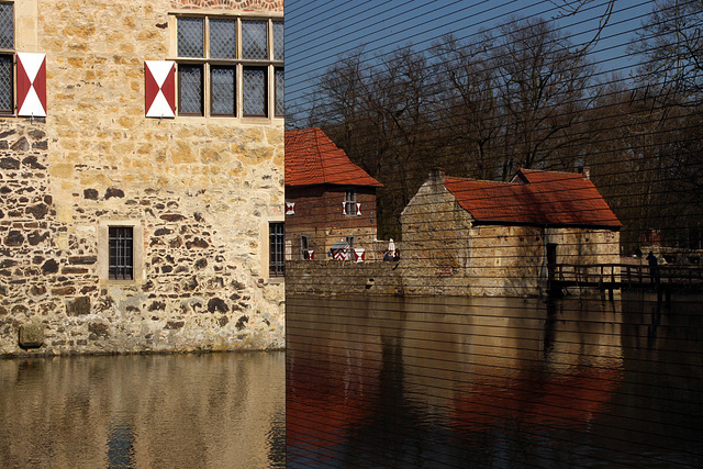 Spiegelspielerei bei Wasserburg Vischering