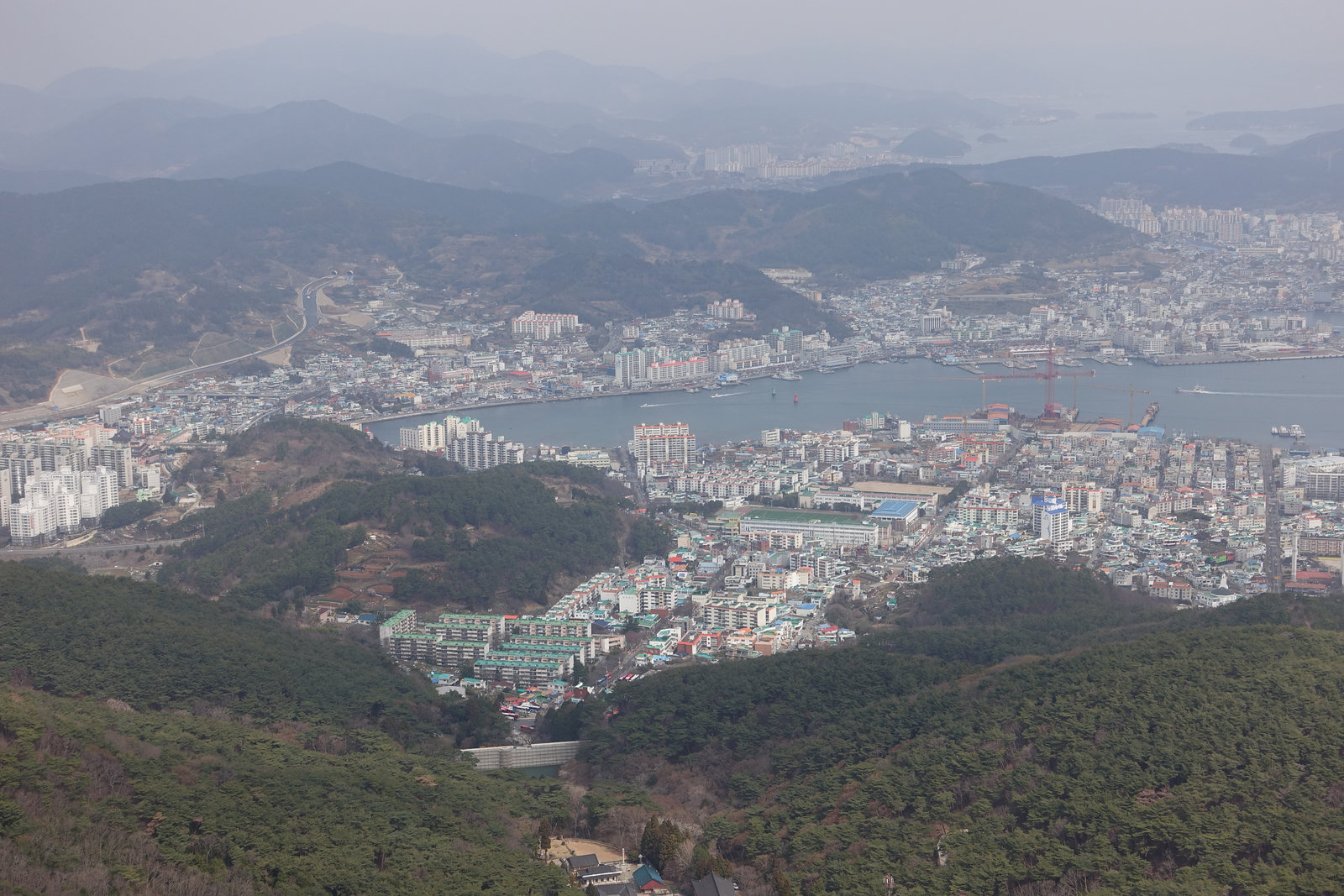 Tongyeong as seen from the Ropeway - Mt. Mireuksan