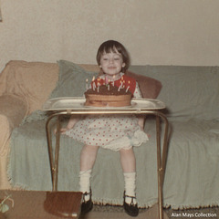 A Little Girl and a Big Birthday Cake (Cropped)