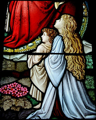 Detail of Bamber memorial window, south aisle, Appleby Magna Church, Leicestershire