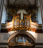 Church organ in the sunlight