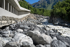 traces of debris flow