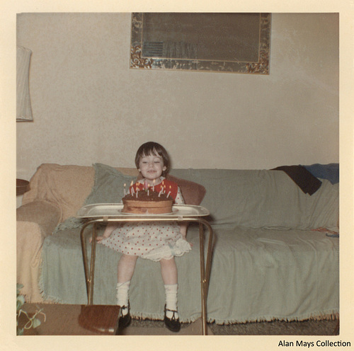 A Little Girl and a Big Birthday Cake