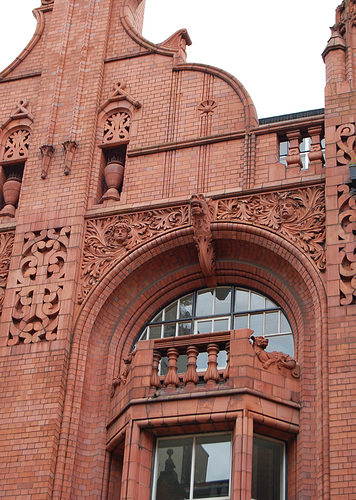 Detail of former National Telephone Company Building, Nos 17-19 Newhall Street, Birmingham (Designed by Frederick Martin 1896)