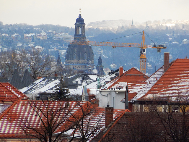 Nur ein bisschen Winter in Dresden