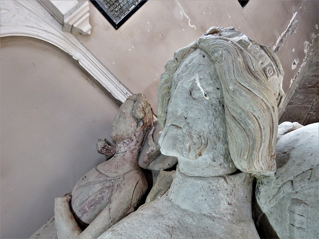 erwarton church, suffolk  (34) effigy on c15 tomb attrib.to sir bartholomew bacon +1391 and joan +1435