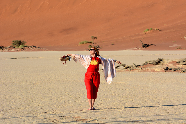 Namibia, She feels like flying over Deadvlei