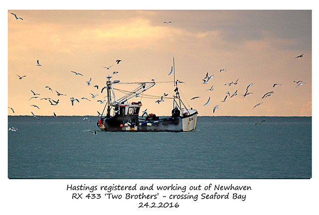 RX 433 'Two Brothers' - Seaford Bay - 24.2.2016