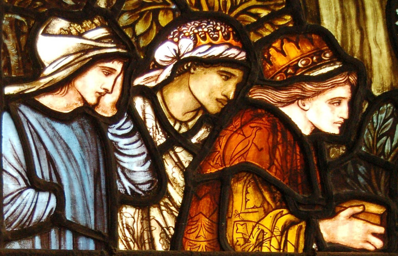 Detail of Sir Edward Burne-Jones Stained Glass, St  Martin's Church, Birmingham