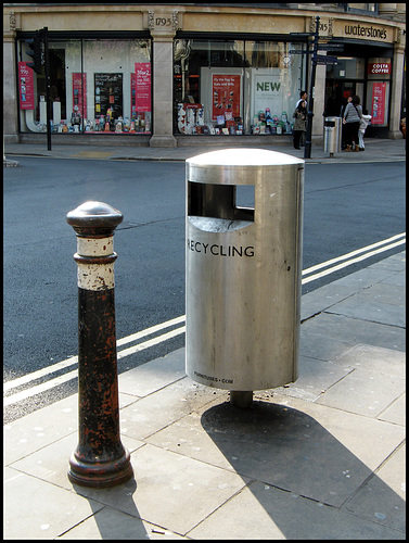 said the bin to the bollard