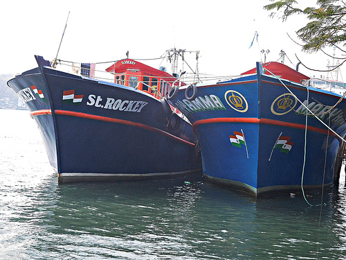 Blue boats