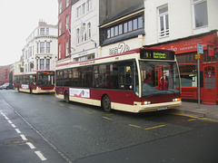 East Yorkshire (Scarborough & District) 250 (R250 PRH) and 357 (YX57 BXE) - 10 Nov 2012 (DSCN9311)