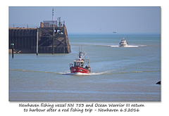 NN753 & Ocean Warrior III entering Newhaven Harbour - 6.5.2016