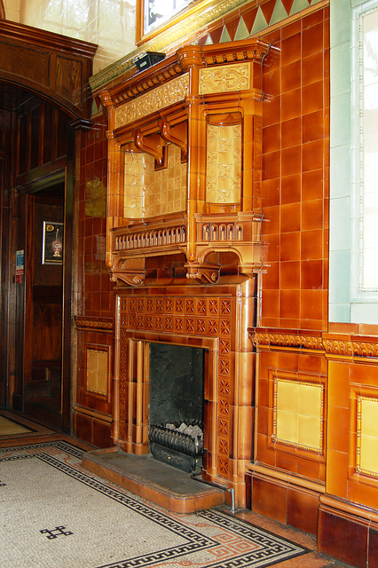 Detail in Dr Duncan Public House, (former Pearl Assurance Building), St Johns Lane, Liverpool