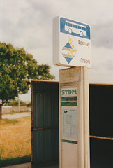 STDM bus stop at Matougues - 20 Aug 1990