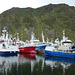 am Hafen von Leknes auf der Insel Vestvågøy, der größten Insel der Lofoten
