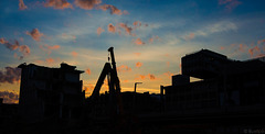 Morgenrot über der Baustelle Giessereistrasse - Hardstrasse (© Buelipix)