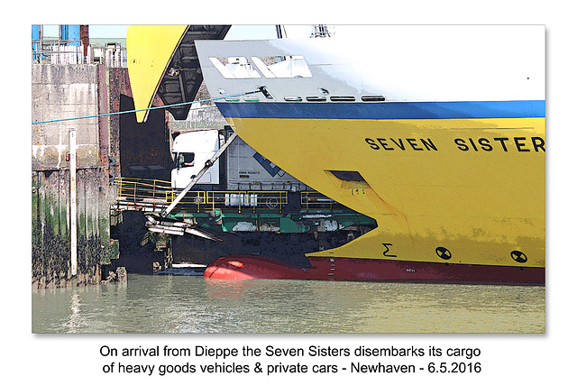 Seven Sisters disembarking truck - Newhaven 6 5 2016