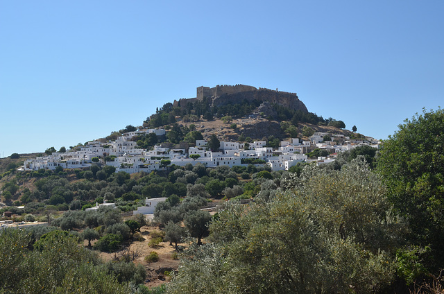 Rhodes, The Acropolis Hill and the Fortress of Lindos