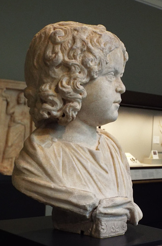 Marble Bust of a Young Girl in the Getty Villa, June 2016