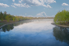 the channel looking west