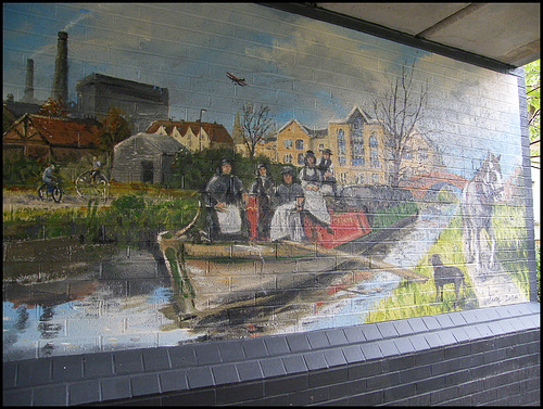 canal bridge painting