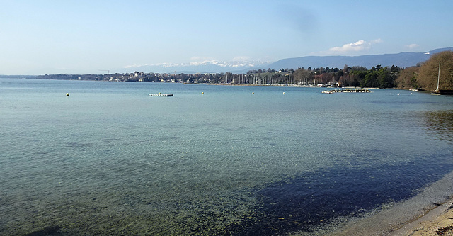 Am Badestrand in Prangins bei Nyon