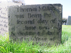 breedon on the hill church, leicestershire (4)c18 gravestone of thomas mallars +1710