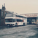 Yelloway (ATL) B672 DVL leaving the Rochdale coach station – 9 Mar 1986 (35-8)