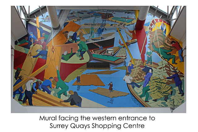 Mural at west of Surrey Quays Shopping Centre 12 4 2018