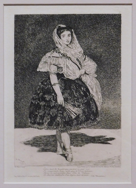 Lola de Valence Etching by Manet in the Metropolitan Museum of Art, December 2023