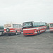 Coaches parked at Reykjavík coach terminal, Iceland - 29 July 2002 (497-22A)