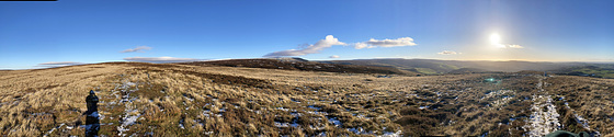 Panorama taken near Cock Hill trig point