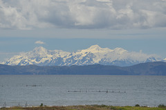 The Lake of Titicaca and Cordillera de Apolobamba